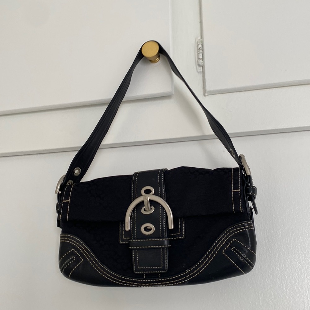 Coach Black Monogram Handbag